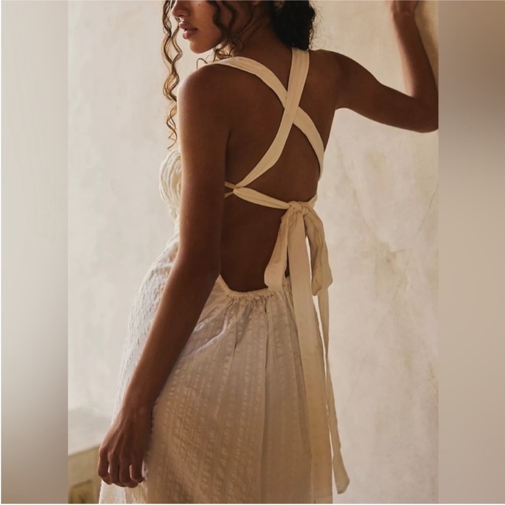 Free People x free-est Poppy Midi Dress in Coconut Milk - Picture 3 of 9